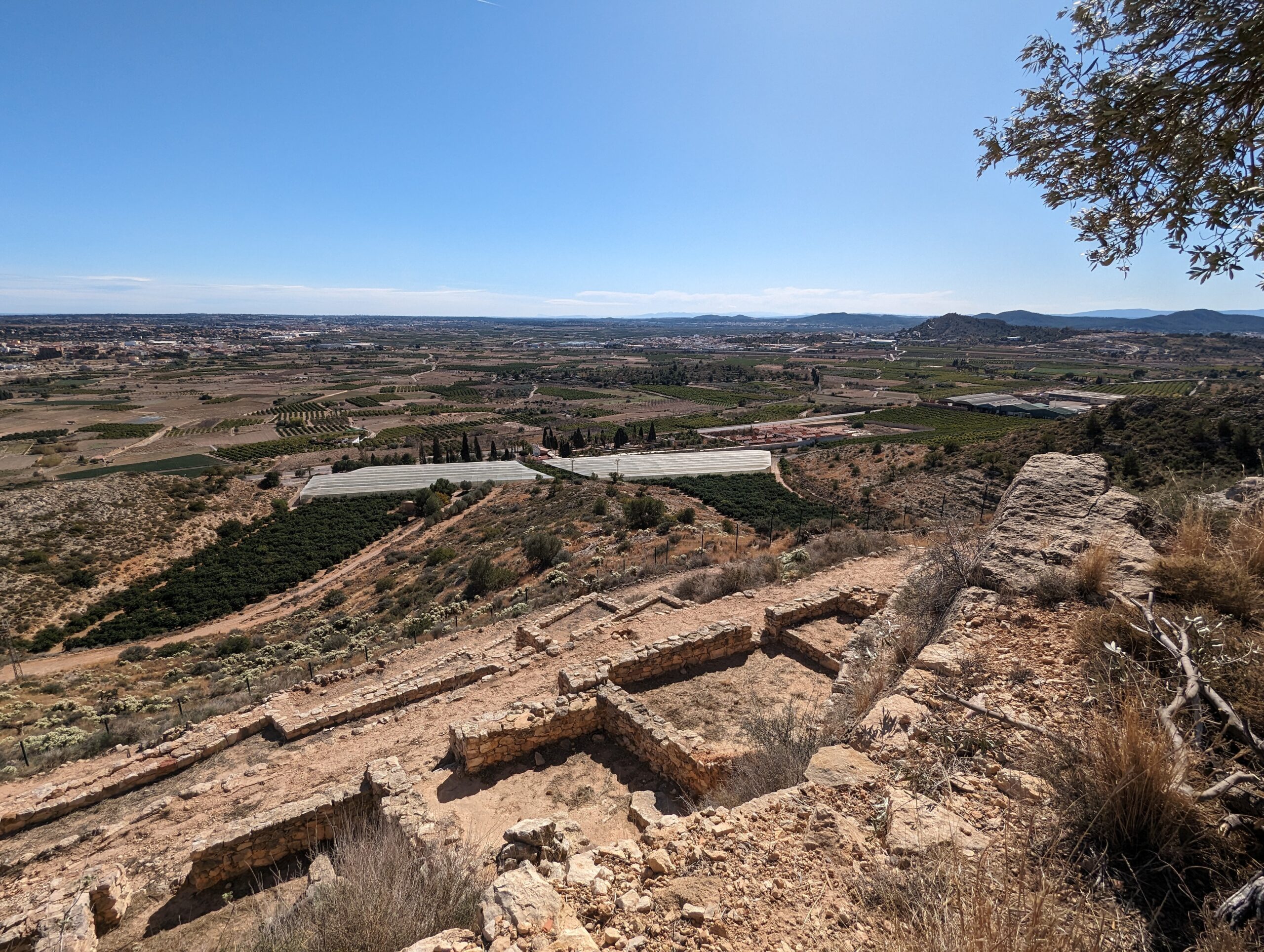 View of the archaeological site of Edeta